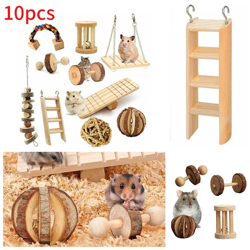 10pcs wooden hamster - 10pcs, toy